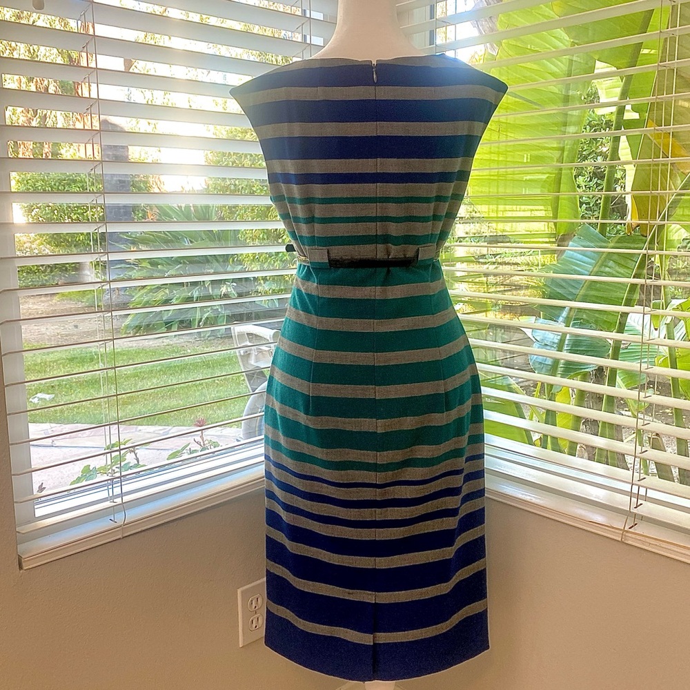 Calvin Klein Sleeveless Midi Dress w/ Belt Cinched in at waist Size 2 - Picture 8 of 15